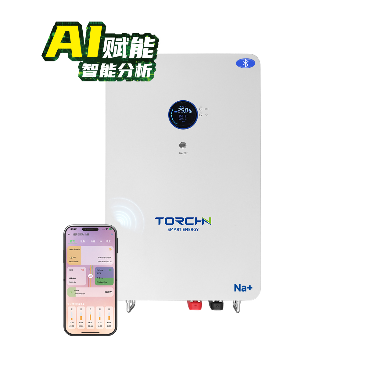 48.45V50Ah 壁挂式户用储能钠电池